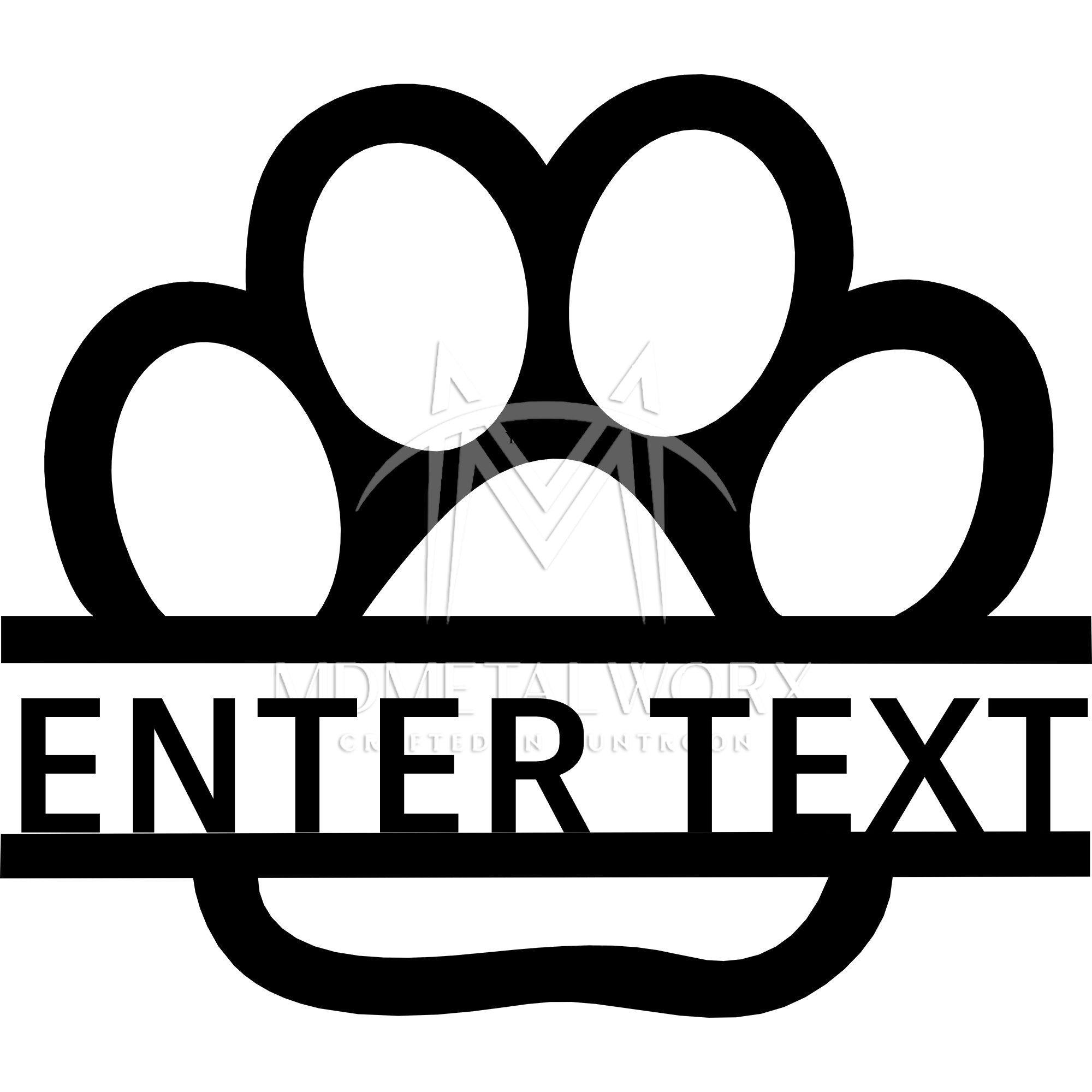 Dog Paw Split Monogram