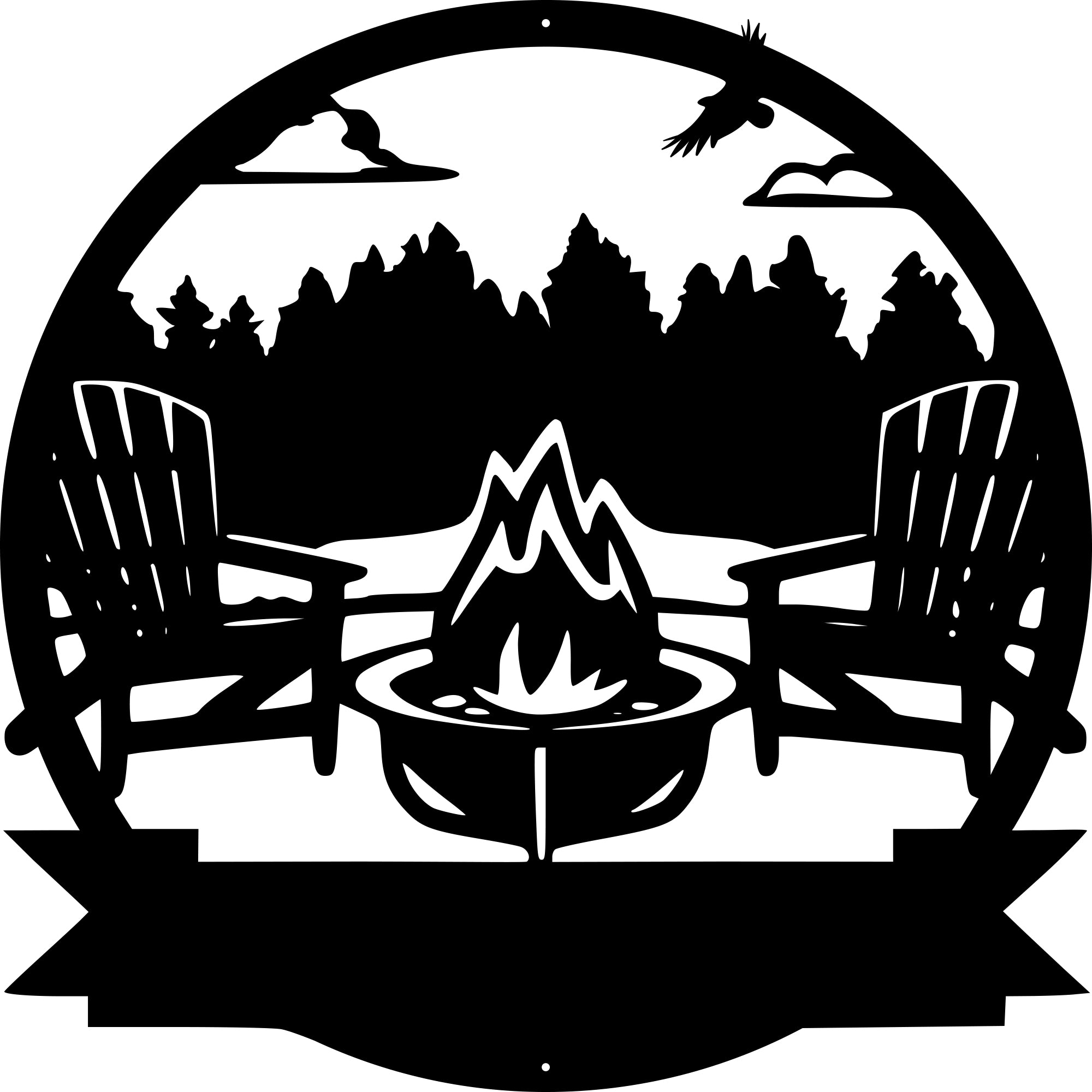 Camp Fire Monogram