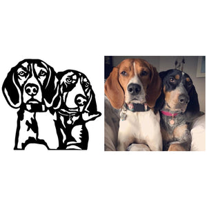 Custom metal dog portrait plasma-cut steel wall art personalized - MD MetalWorx Canada