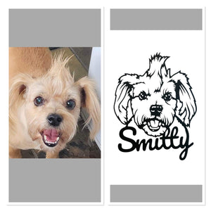 Custom metal dog portrait plasma-cut steel wall art personalized - MD MetalWorx Canada