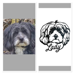 Custom metal dog portrait plasma-cut steel wall art personalized - MD MetalWorx Canada