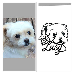 Custom metal dog portrait plasma-cut steel wall art personalized - MD MetalWorx Canada