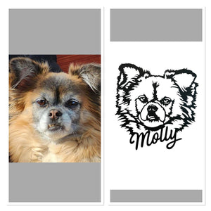 Custom metal dog portrait plasma-cut steel wall art personalized - MD MetalWorx Canada