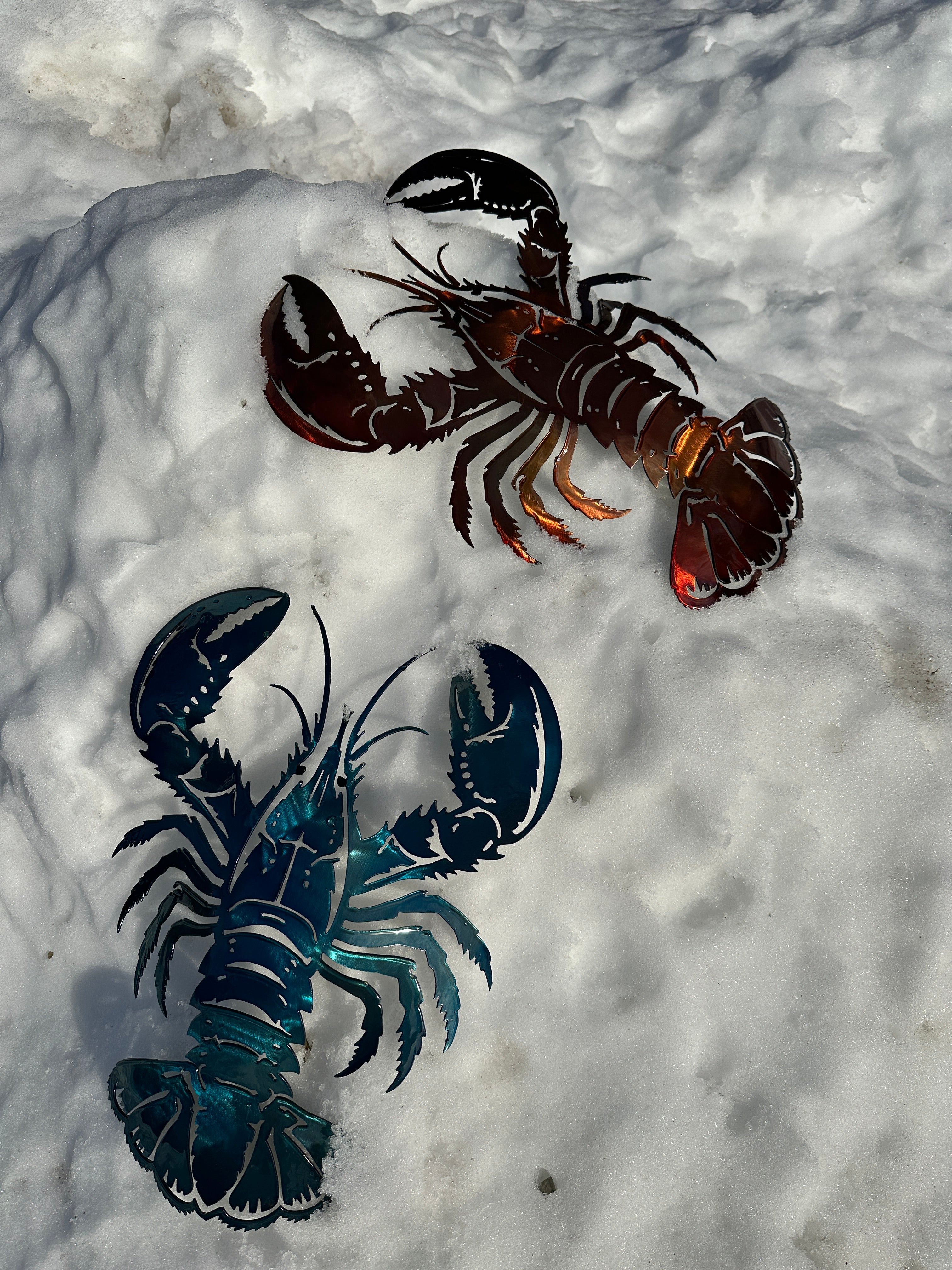 Atlantic Lobster Metal Wall Art - Hancrafted Coastal Statement Piece