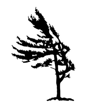Windswept Pine Tree Left Facing - MD Metalworx